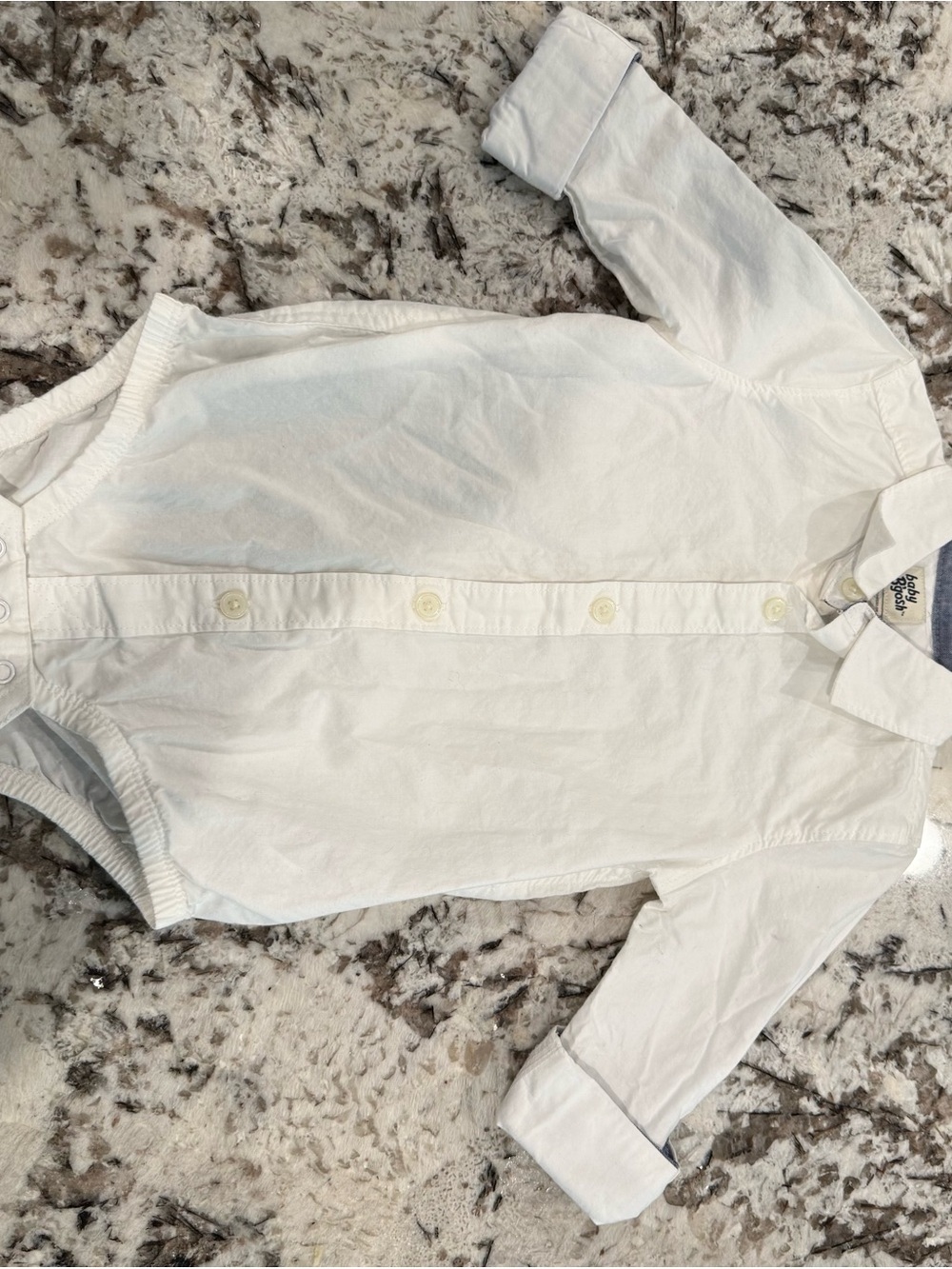 OshKosh B'gosh White Long-Sleeve Button-Down Bodysuit